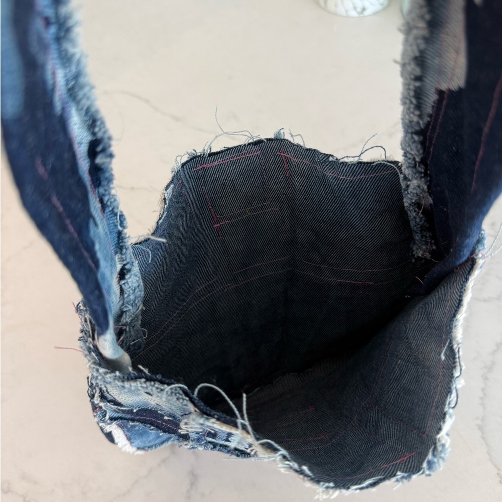 Hand-Made Denim Patchwork Purse - image 4